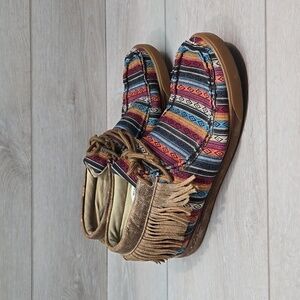 Twisted X Womens Ankle High Top Aztec Sneakers boots moc shoes sz 8.5M